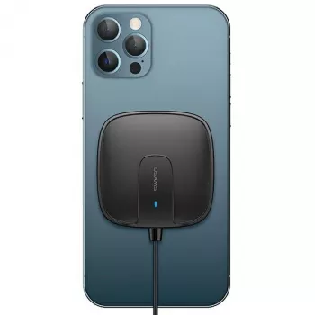 USAMS US-CD159 Încărcător wireless magnetic 15W ultra-subțire pentru iPhone 12 Series negru