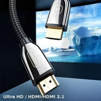 USAMS Cablu HDMI 2.1 3m Ultra HD 8K 48Gbps negru SJ498HD01