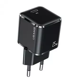 USAMS T42 Încărcător rapid mini 25W USB-C PD3.0 (doar cap) negru CC140TC01