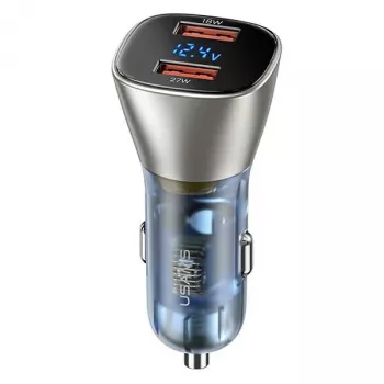 Încărcător auto USAMS C29 45W 2xUSB-A, încărcare rapidă, auriu deschis CC154CC01 (US-CC154)