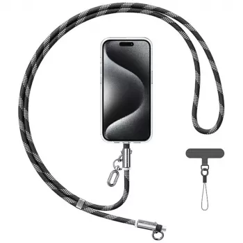 USAMS SJ745 Snur pentru telefon USB-C la USB-C 60W cu cablu de încărcare 1,2m negru