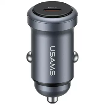Încărcător auto USAMS 30W PD din aluminiu