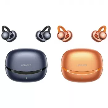 USAMS R03 Echo Căști TWS cu clemă, Bluetooth 6.0, albastre