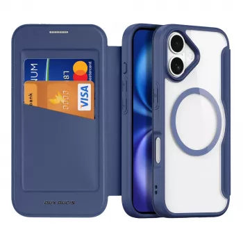 DUXDUCIS Skin X Pro Wallet Case for Apple iPhone 17 Air with MagSafe and Card Slot - Blue