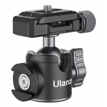 Ulanzi U-80L 3D Ball Head with Arca-Swiss Quick Release Plate, 20kg Load, 360° Panoramic Rotation, Black