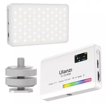 Lampă video LED Ulanzi VL120 RGB - albă, 2500K-9000K, 8W, USB-C