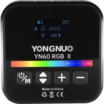 Lampă video LED Yongnuo YN60 RGB II - WB (2500K - 9900K), neagră