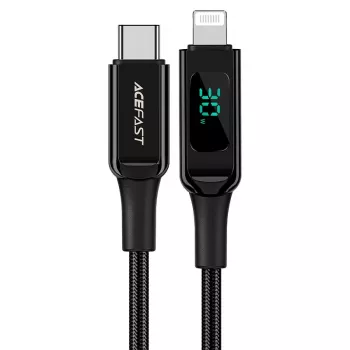 ACEFAST MFI Cablu USB-C la Lightning 1,2m 30W 3A Negru (C6-01 Negru)
