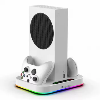 Stand RGB de încărcare și răcire IPEGA pentru Xbox Series S + 2 buc.
