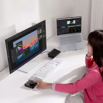 Controller video haptic ULANZI D100H Bluetooth 5.0 cu buton rotativ și afișaj OLED