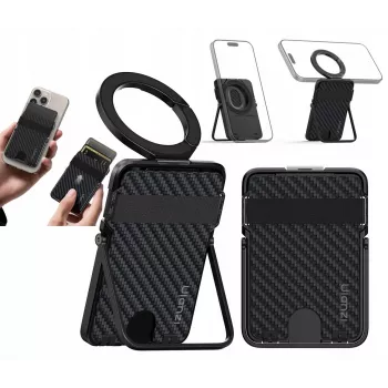 ULANZI ML25 MagSafe Wallet Stand 2-in-1 Card Holder & Phone Stand for iPhone - Black