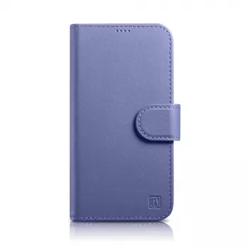 iCarer Husa portofel 2in1 pentru iPhone 14 Pro, folio din piele cu blocare RFID, Violet deschis (WMI14220726-LP)