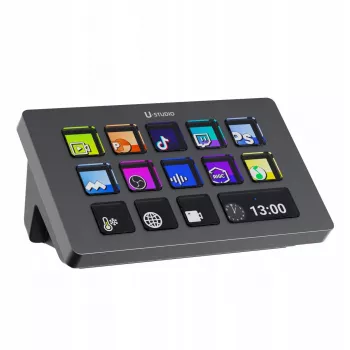 Ulanzi Stream Deck D200 Consolă - 15 taste programabile, 3 encodere rotative, iluminare RGB, USB-C, switch-uri mecanice hot-swappable