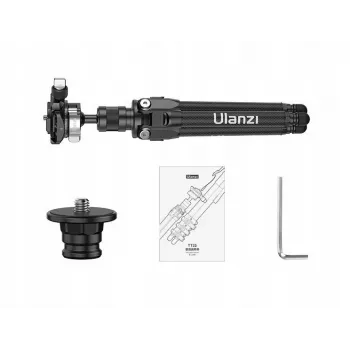 Mini trepied din fibră de carbon ULANZI TT35 28cm cu cap cu bilă, șurub de 1/4 inch, placă Arca-Swiss, pentru DSLR/fără oglindă/action camera/smartphone, negru
