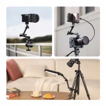 Clemă Super Clamp Crab Ulanzi HD02 cu filete 1/4 inch și 3/8 inch pentru Magic Arm