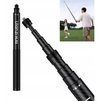 Selfie stick / monopod din fibră de carbon Ulanzi VL02 2,7m cu suport pentru telefon și adaptor GoPro