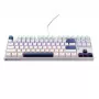 Tastatură mecanică gaming cu fir Machenike K500B-B87, 87 taste TKL, Red Switch, iluminare RGB, albă