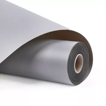 LOKLIK Folie de vinil adezivă permanentă mată - Gri deschis - 30,5 x 180 cm