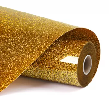 LOKLIK Folie termotransfer cu sclipici - Auriu - 30,5 x 90 cm (SG-HTV-1568-US-L-B2B)