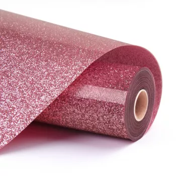 LOKLIK Folie termotransfer cu sclipici - Roz - 30,5 x 90 cm