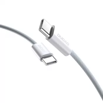 Dudao L6C Cablu USB-C la USB-C 60W PD 1m alb