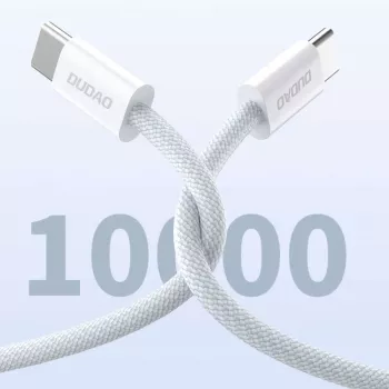 Dudao L6C Cablu USB-C la USB-C 60W PD 1m alb