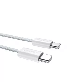 Dudao L6C Cablu USB-C la USB-C 60W PD 2m alb