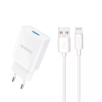 Dudao A4EU Adaptor 10W 1xUSB-A cu cablu USB-A la Lightning (1m) - Alb