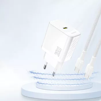 Încărcător DUDAO A27PEU 30W GaN USB-C alb