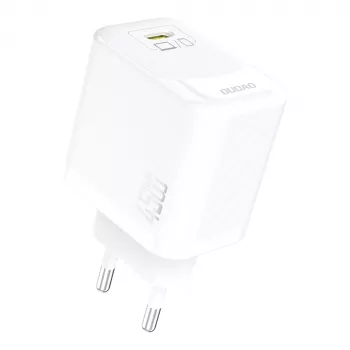 Încărcător de perete Dudao A28C 45W GaN cu cablu USB-C - alb