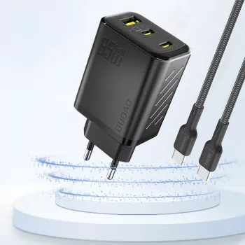 Încărcător de perete Dudao A29 65W GaN 2x USB-C + 1x USB-A negru