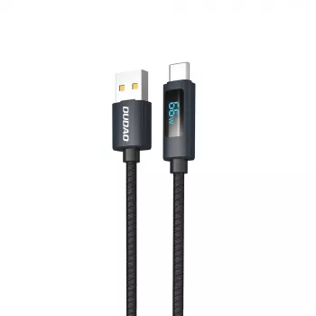 Cablu Dudao L7T USB-A la USB-C 66W 1m negru