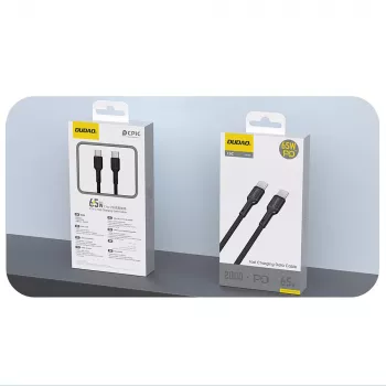 Cablu de încărcare și date Dudao L9C USB-C la USB-C 1m negru