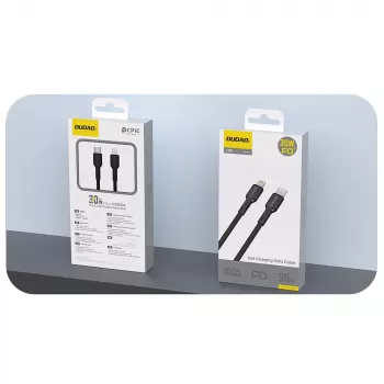 Cablu Dudao L9X USB-C la Lightning 2m negru