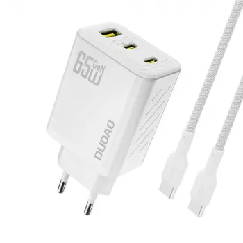 Încărcător Dudao A29C 65W GaN USB-C cu cablu - alb