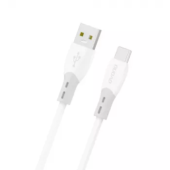 Cablu Dudao L25ST USB-A la USB-C 1m alb