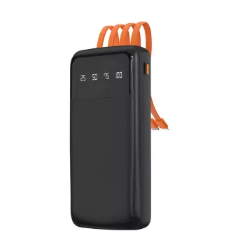 Dudao K6Pro Powerbank universal 10000mAh cu cablu USB, USB-C, Lightning Negru (K6Pro-black)