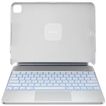 Husă cu tastatură Typecase Edge + pentru iPad Air 13 M2 2024 / M3 2025 / M4 2026, albă