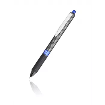 Pix cu gel retractabil Pentel K497-C - Cerneală albastră - Vârf ac 0.5 mm - Corp negru - 1 pachet