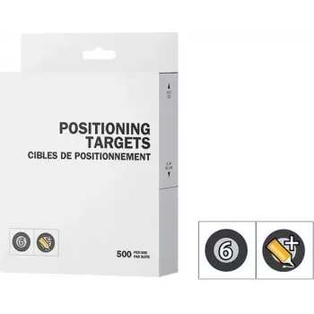 Ținte de poziționare CREAFORM PEEL 3 6mm cu contur negru și adeziv normal 1x500 (ACC-P3D-PTBC3)