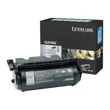 Cartuș de toner original negru Lexmark 12A7460 cu randament ridicat pentru T630, T632, T634, X630, X632, X634