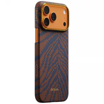 Husă PITAKA Edge Case Breath of Veins pentru iPhone 17 Pro, Burning Orange