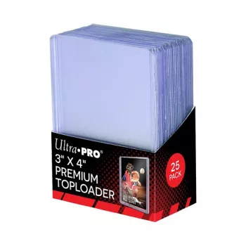 Toploader Ultra PRO pentru cărți TCG din plastic rigid premium 77x100mm, pachet de 25