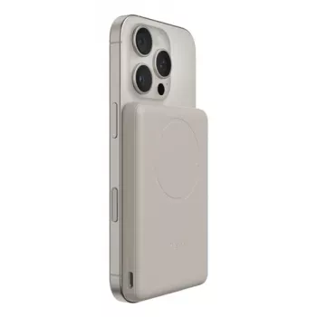 Baterie externă magnetică Belkin BoostCharge Slim BPD020HQSA 5000 mAh, 7,5 W, Sand