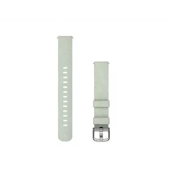Curea ceas din material textil Garmin 14 mm pentru Lily 2, gri salvie, cataramă argintie, 010-13302-11