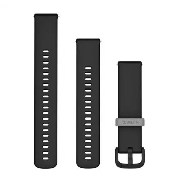Curea de ceas din silicon Garmin 20mm Quick Release Neagră 010-12932-30