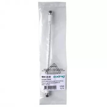 AXING MAK 20-80 cablu patch coaxial F-Type 0,2 m alb
