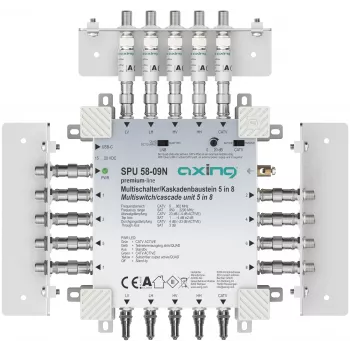AXING SPU 58-09N 5-in-8 Active Multiswitch, Return-Path Capable