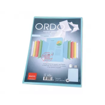 ELCO Ordo Mapă de organizare transparentă A4, 220 x 310 mm, 80 g/m², albastră, 10 buc (73696.34)