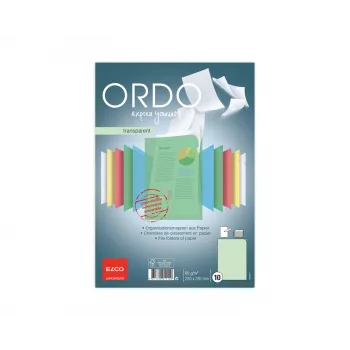 ELCO Ordo mapă de organizare transparentă A4, 220 x 310 mm, 80 g/m², verde, 10 buc (73696.64)